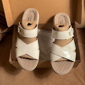New in box Clarks sandals.